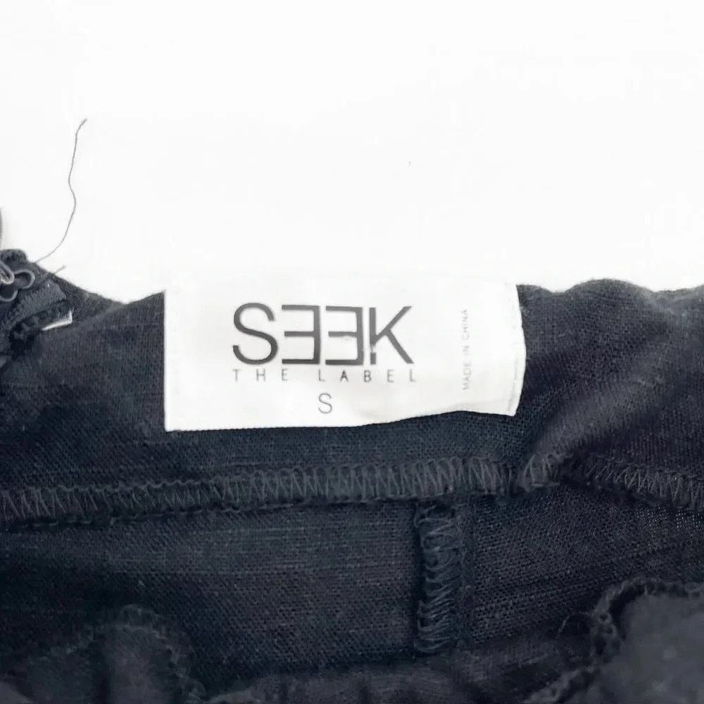 LF Seek Women's Black Lace Up High Waist Mini Shorts Size S - Picture 3 of 4